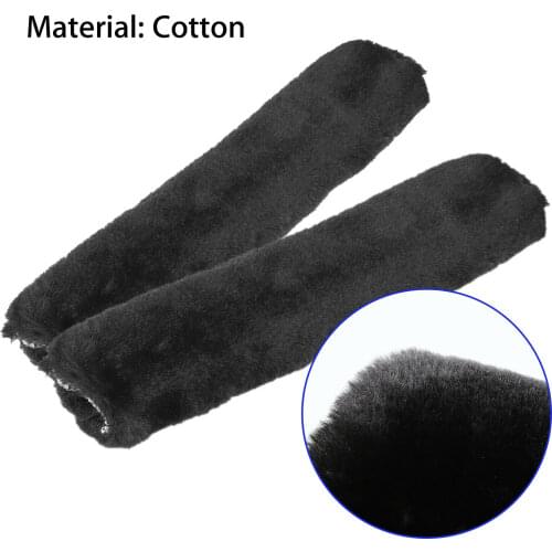 2x RV Camper Trailer Bus Warm Plush Shoulder Seat Belt Cover Car Safety Belt Shoulder Protector Winter Car Accessories Universal