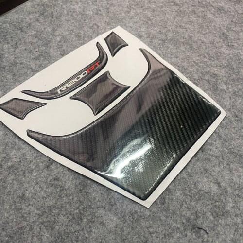 For BMW R1200RT 2005 - 2013 Black Motorcycle Tank Pad Protector 3D Gel 3D carbon fiber pattern fuel tank sticker