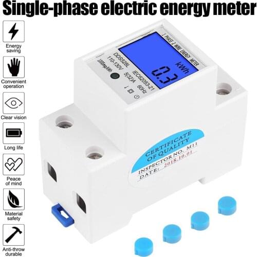 DDS528L Digital Single Phase Reset Zero Energy Meter kWh Voltage Current Power Consumption Meter Wattmeter Multimeter Tester