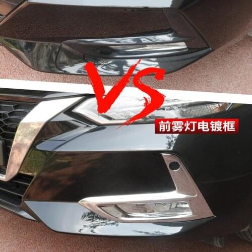 For Nissan Sylphy 2020 ABS Chrome 2PCS Car Front Headlight Fog Lamp Light Decoration Cover Trim Car Styling