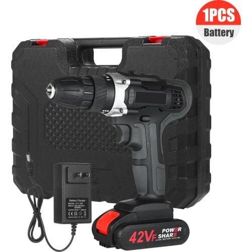 21V Cordless Drill Dirve Kit 2 Speed Brushless Cordless Power Drill with 1x1.5Ah Batteries Fast Charger 15+1 Torque Setting
