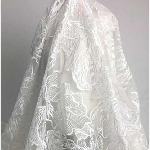 Quality gauze material New exquisite Sequin embroidery fabric High grade dress wedding dress DIY tissus