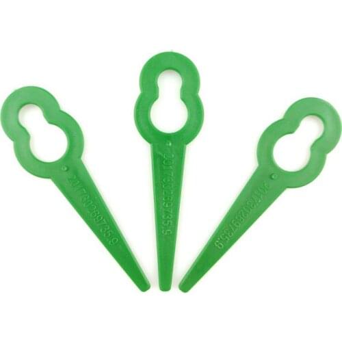Hot 100pcs/set Swing Plastic Blade Pendants Lithium Cordless Grass Trimmer Garden Timmer Plastic Mower Blades Deko Tagliaerba