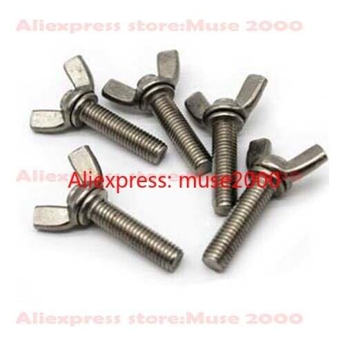 M3 M4x5 6 8 10 12 16 20 30 40 50mm 304 steel wing screw bolt handle adjusting metric steel rope fastener hardware screw bolt