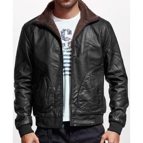 Fashion Winter Mens PU Jacket Thick Warm Mens Motorcycle Jacket New Fashion Windproof Leather Coat Male Size 3XL