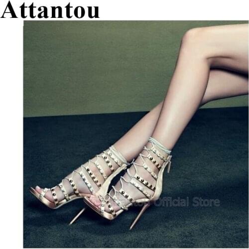 Fashion Lace Up Crystal Thin High Heel Sandals Woman Summer Shoes Cross-tied Sexy Open Toe Sandal Boots