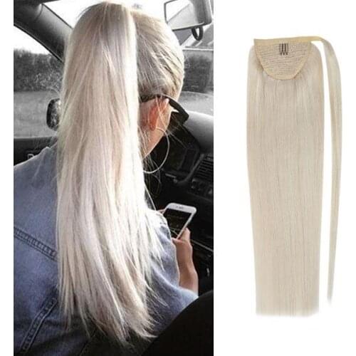 MORESOO Human Hair False Tails