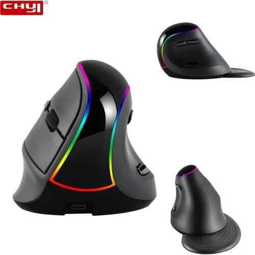 2.4G Ergonomics Vertical Mouse 6 Buttons 4000 DPI RGB Backlit Gaming Mause Wireless Right Hand Mice For PC Laptop Computer Gift