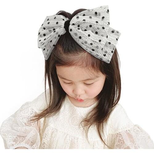 New Bow Hair clip Hairpins For Women Girls Sweet Hairgrips Gauze Dot Big Bowknot Hair pin Barrettes Fashion Kid Hair Accessories