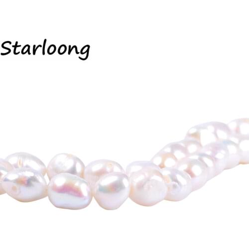 1pack/lot 10-11mm A quality white rice oval irregular Natural freshwater Pearl Loose Beads DIY for Jewelry bracelet necklace