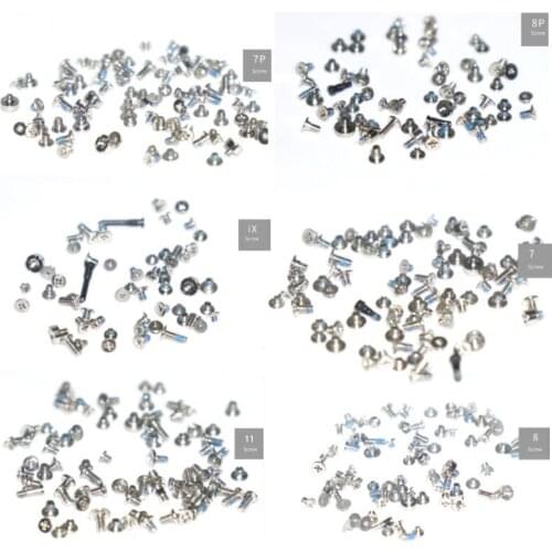 Screws Full Sets for 7,7plus，8,8plus，X,XS,XR,XSMax,11,11pro,11Pro max Repair Bolts Complete Kit Replacement Accessories