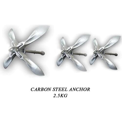 Professional Carbon Steel Folding Anchor For Inflatable Boat Rubber Boats 2.5KG Antirust Boat Anchor Free Shipping