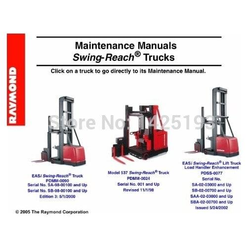 Raymond Maintenance Manual Swing-Reach Trucks