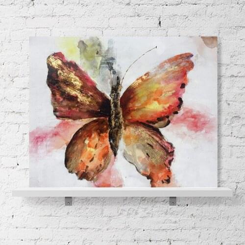 Hand painted colorful butterfly creative illustration art painting coffee restaurant DIY paint by number art painting by numbers