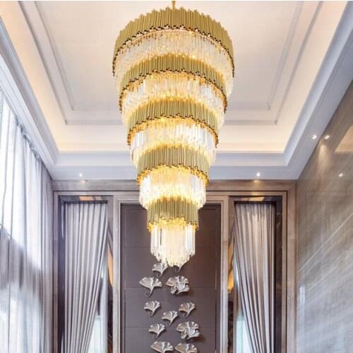 Nordic luxury creative crystal chandelier post modern neoclassical villa living room hall dining room lamp designer lamp