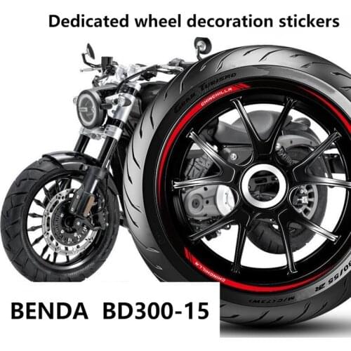 Motorcycle Wheel Hub Rim Tire Reflective Sticker Decal Car Decoration and Modification for Benda Bd300-15