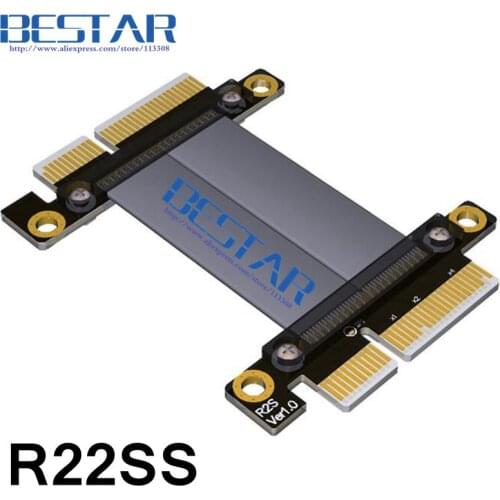 Pci-e Extender 4x to 4x male to male , pcie x4 to x4 riser adapter Cable cord PCIe3.0 32Gbps EMI Shielding Customized