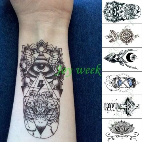 Waterproof Temporary Tattoo Sticker Eye of God Fake Tatto Hand Arm Foot Flash Tatoo for Kid Girl Men Women
