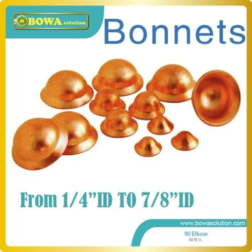 High quality copper Bonnets use together with nuts to seal SAE flare connection in refrigeration, heat pump and air conditioners