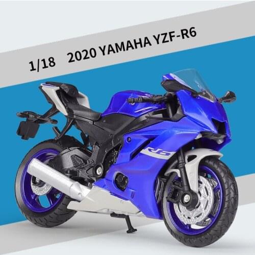 1:18 Yamaha YZF-R6 Alloy Die Cast Motorcycle Model Toy Vehicle Collection Autobike Off Road Autocycle Toys Car