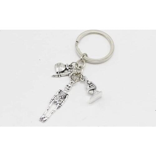 1 Science Keychain Student Medical Keychain Nurse Keychain Graduation Jewelry Bio Gifts for Teachers Jewelry