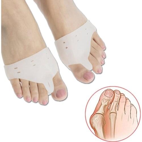 Newly 1 Pair Silicone Foot Fingers Toe Separator Tools Bunion Splint Straightener Corrector Hallux Valgus JLRD2018