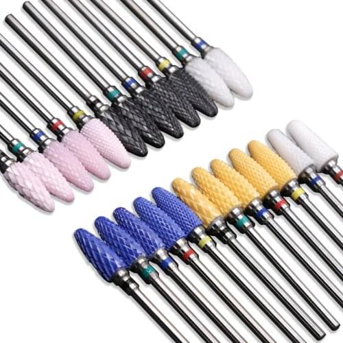 1Pcs Ceramic Nail Drill Bit Milling Cutter For Electric Manicure Drills Machine Pedicure Files Nail Art Tools Polish Accessory