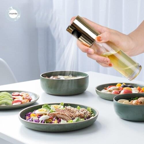 1PC Kitchen Baking Glass Olive Oil Sprayer Oil Spray Empty Bottle Vinegar Bottle Oil Dispenser BBQ Cooking Glass Oil sprayer