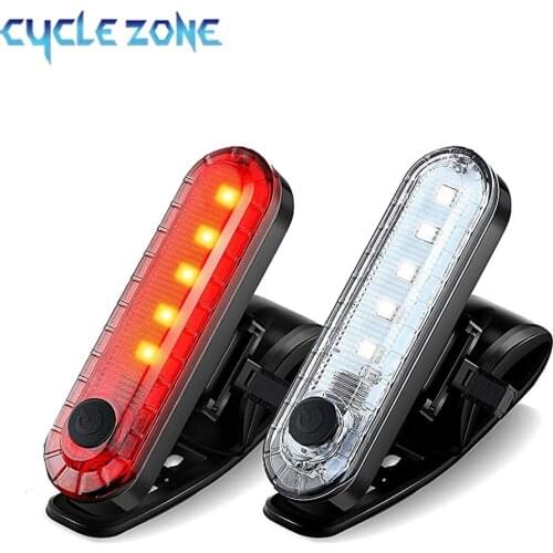 4 Modes Usb Charging Bicycle Bike Light Flash Cycling Taillight Warning Lights Flashlight For Bicycle Rear Bycicle Light