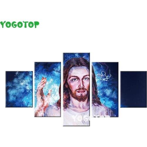 Religion Jesus 5 piece diy diamond painting handmade rhinestone full drill Mosaic diamond embroidery Home decoration ML1531