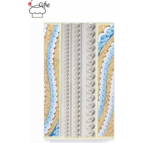 Aouke Mermaid Sugar Buttons Silicone Decorating Molds Cake Silicone Mold Sugarpaste Candy Chocolate Gumpaste Clay Mould