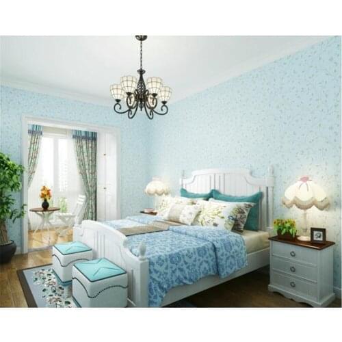 Beibehang Modern minimalist small fresh green pastoral tree leaves 3d wallpaper bedroom wedding room non-woven wall paper tapety