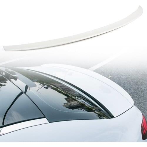White ABS Car Rear Lip Splitter Tail Trunk Wing Spoiler Trim Moulding For 2019 Mercedes Benz W177 A-Class A220 A200 A250
