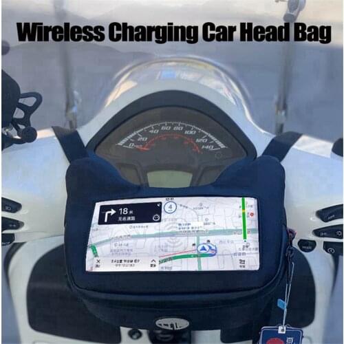 Black Moped Scooter Bike Handlebar Bag Pouch Phone Case Waist Wallet Universal