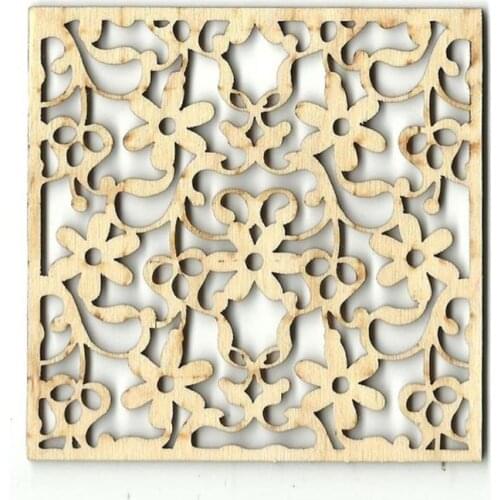 Flower Design - Laser Cut Out Unfinished Wood Shape