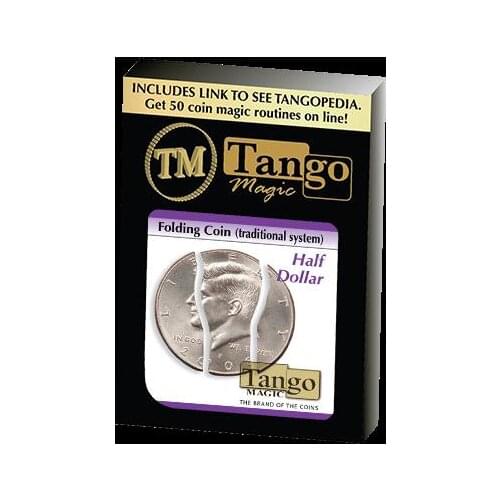 Two Fold Bite Coin Half Dollars/Morgan etc. Magic Close-Up Street Bite Coin And Bite Currency Restore Illusion Magic Tricks Prop