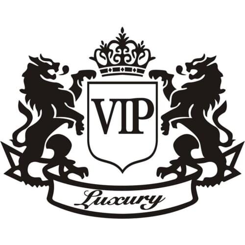 Double Lion Crown VIP Letter Motorcycle Car Decoration Reflective Decal Sticker car accessories