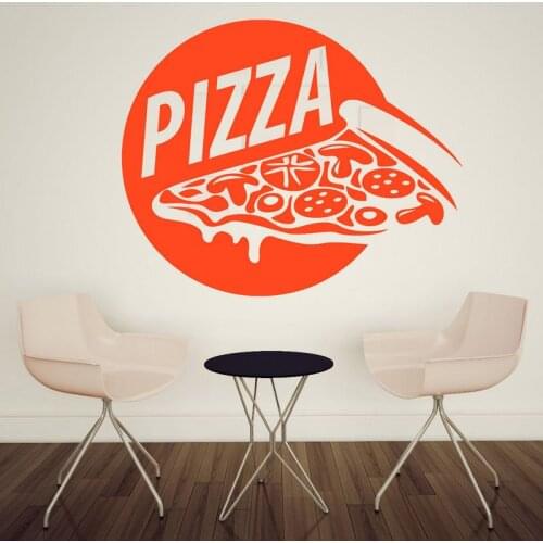 Express Pizza Sticker Food Restaurant Decal Poster Vinyl Art Wall Decals Pegatina Quadro Parede Decor Mural Pizza Decal Sticker