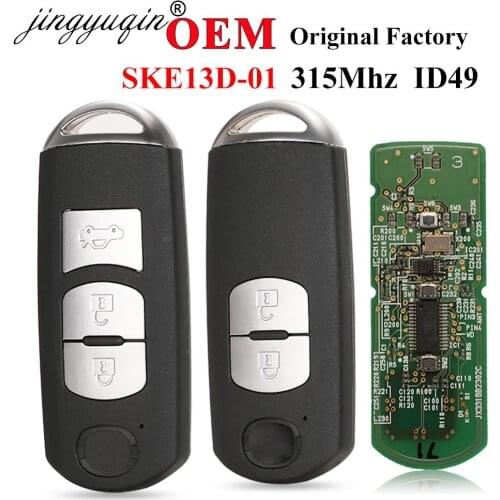 Jingyuqin O-EM Smart Remote Key Fob FSK 315MHz ID49 for Mazda 3 CX-5 2/3 Button Model P/N: 662F-SKE13D01 SUV SKE13D-01