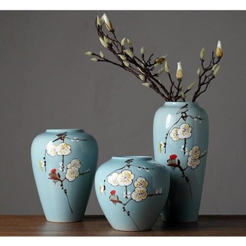 YILUNXI Modern Chinese style ceramic vase countertop wine cabinet entrance decoration living room TV cabinet ornament