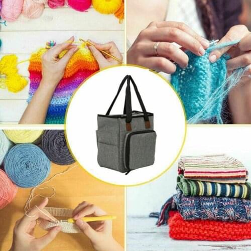 Crochet Hooks Yarn Storage Tote Bag Knitting Tool Accessory Carry Organizer Case