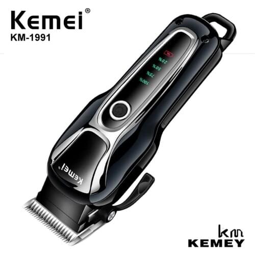 Kemei 100-240V Rechargeable Professional Dog Hair Trimmer Animal Epilator Pet Electric Hair Clipper KM-1991