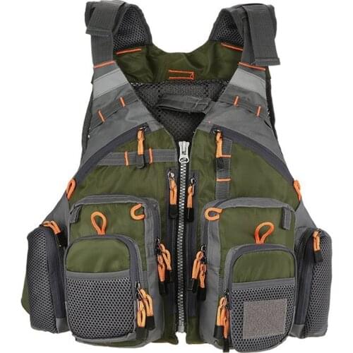 2021 new breathable fishing multi-pocket life-saving vest outdoor sports swimming adjustable vest fishing tackle equipment
