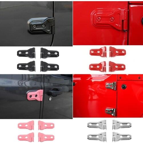 Fit for Jeep Wrangler JL Gladiator JT 2-Door 2018-2021 ABS Car Door Hinge Cover Decoration Trim 8PCS Exterior Car Accessories
