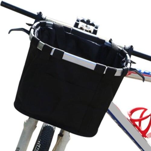 Bicycle Basket Folding Removable Front Bike Handlebar Basket Easy Installation Detachable Mountain Cycling Bag
