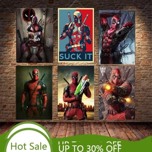 Marvel Movie Funny Superhero Painting Iron Man Captain America Posters and Prints Living Room Home Decor Picture on the Wall Art