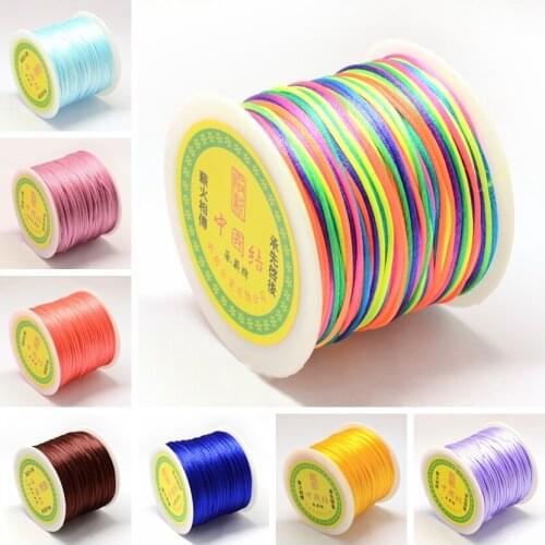 1mm Nylon Thread Cord for Jewelry Necklace Bracelet Making DIY Findings White Pink Green Blue Red Black, 1.0mm; about 70m/roll