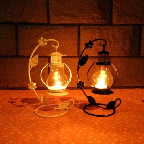 1PCS Retro Lantern Candle Holders Wedding Decoration Stand Home Decor Candelabra Candlestick