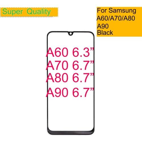 10Pcs/Lot For Samsung Galaxy A60 A70 A80 A90 5G Touch Screen Front Glass Panel LCD Outer Lens A60 A80 Front Glass With OCA Glue