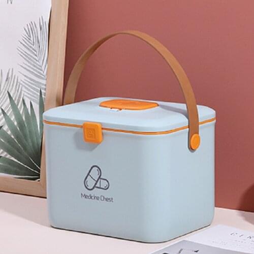 2 in1 Home First Aid Kit Medicine Box Set Portable Storage Box Multi-layer Large Capacity Medicine Chest Plastic Container